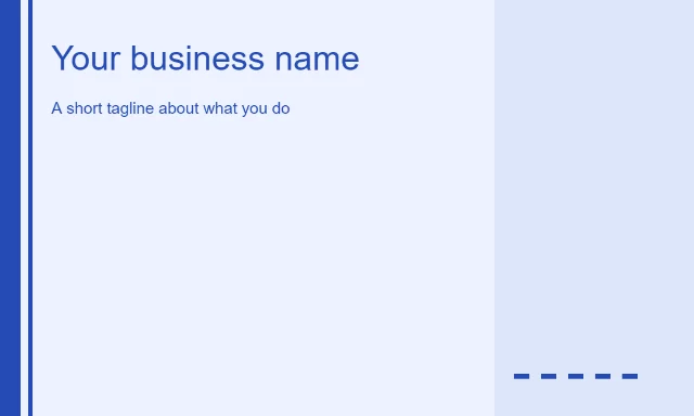 Cobalt bold: Your business name