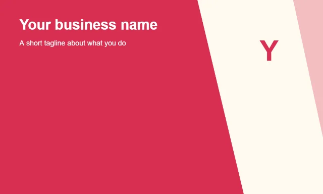 Ledger diagonal: Your business name