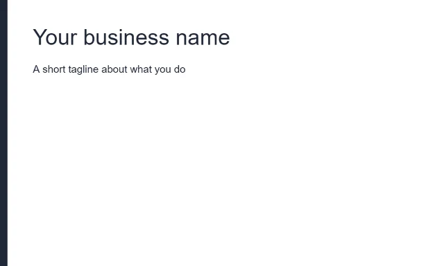 Minimal white: Your business name