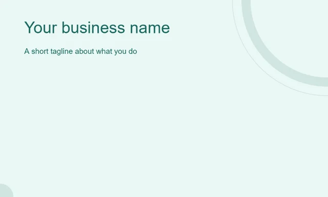 Teal orbit: Your business name