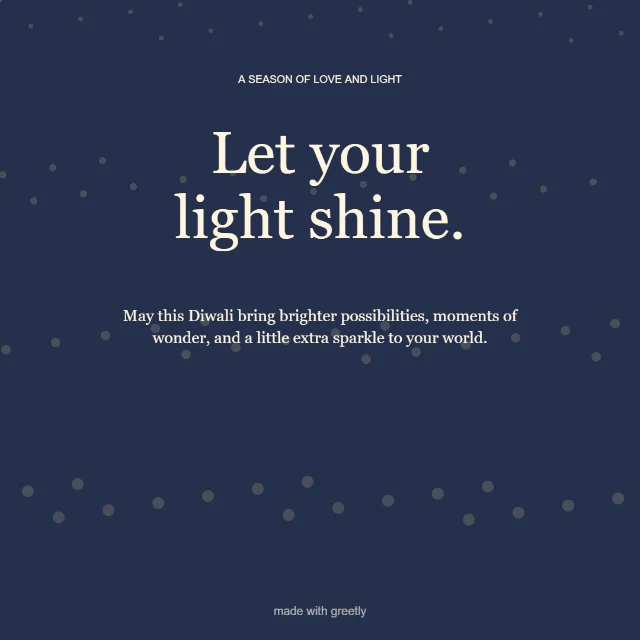 Starlit wishes: Let your light shine.
