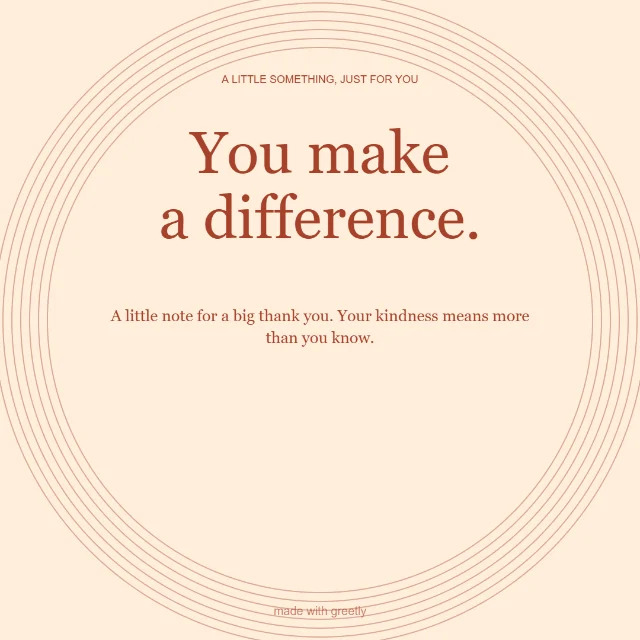 Gratitude · A beautiful chapter: You make a difference.