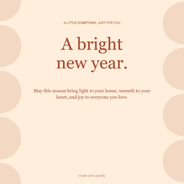 Festive · With all my heart: A bright new year.