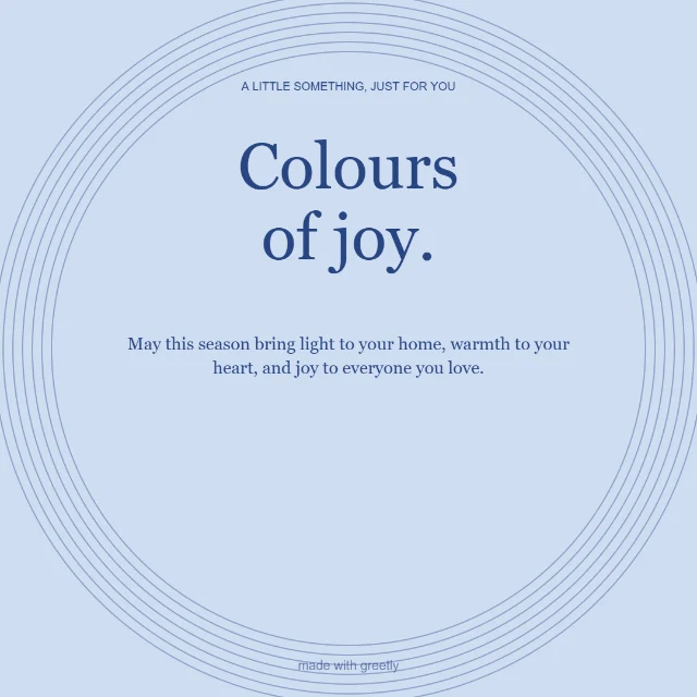 Festive · A beautiful chapter: Colours of joy.