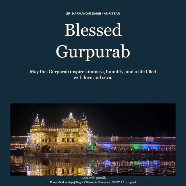 Harmandir Sahib · Gurpurab light: Blessed Gurpurab