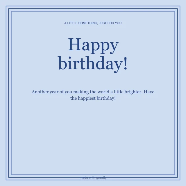 Make a little noise: Happy birthday!
